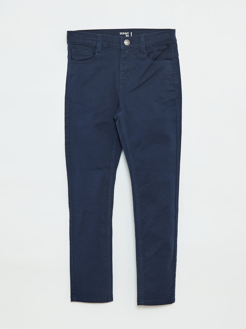 Calças Skinny/corte muito justo com 5 bolsos Azul - Kiabi
