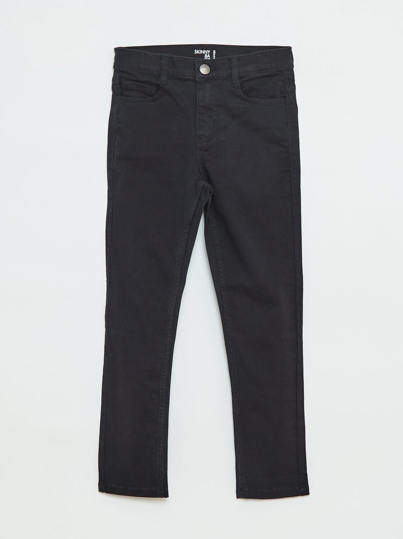 Calças Skinny/corte muito justo com 5 bolsos Preto - Kiabi