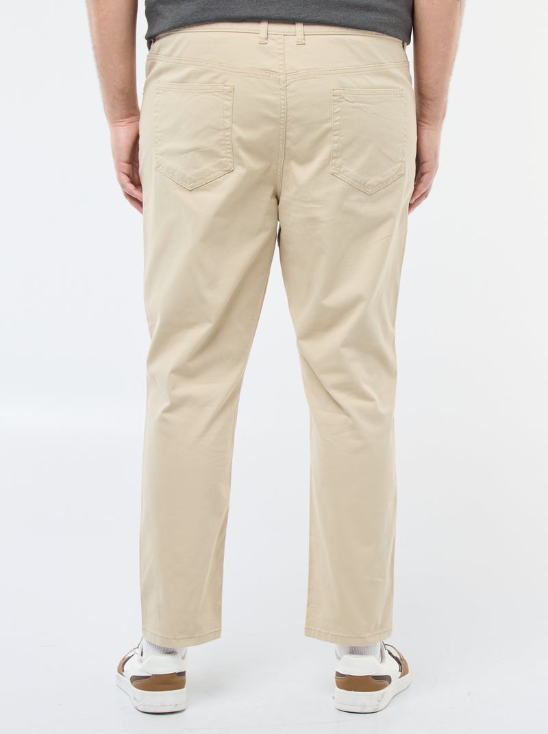Calças slim - L32 Bege - Kiabi