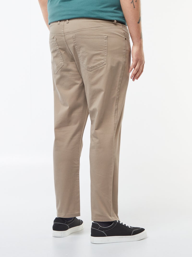 Calças slim - L32 Castanho - Kiabi