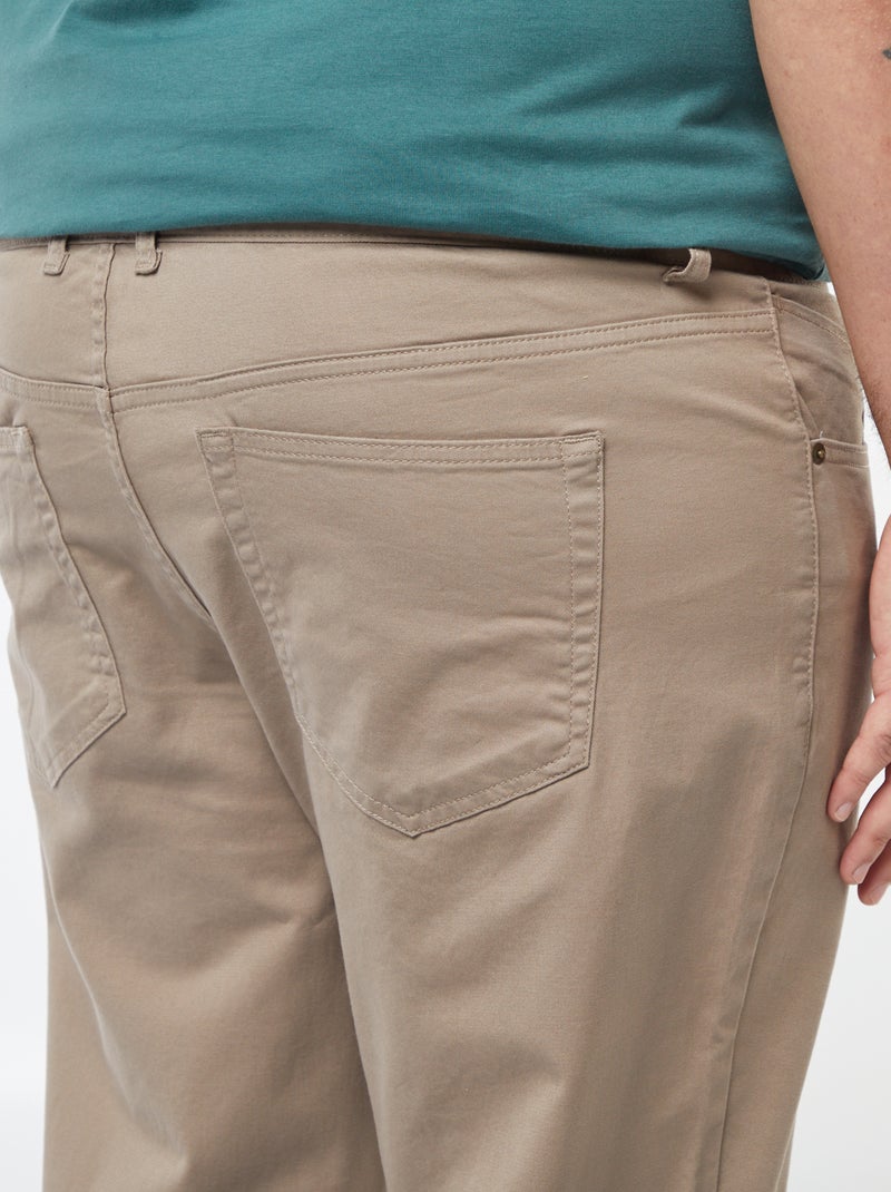 Calças slim - L32 Castanho - Kiabi