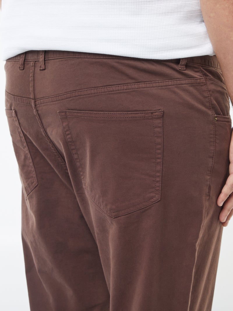 Calças slim - L32 Castanho - Kiabi