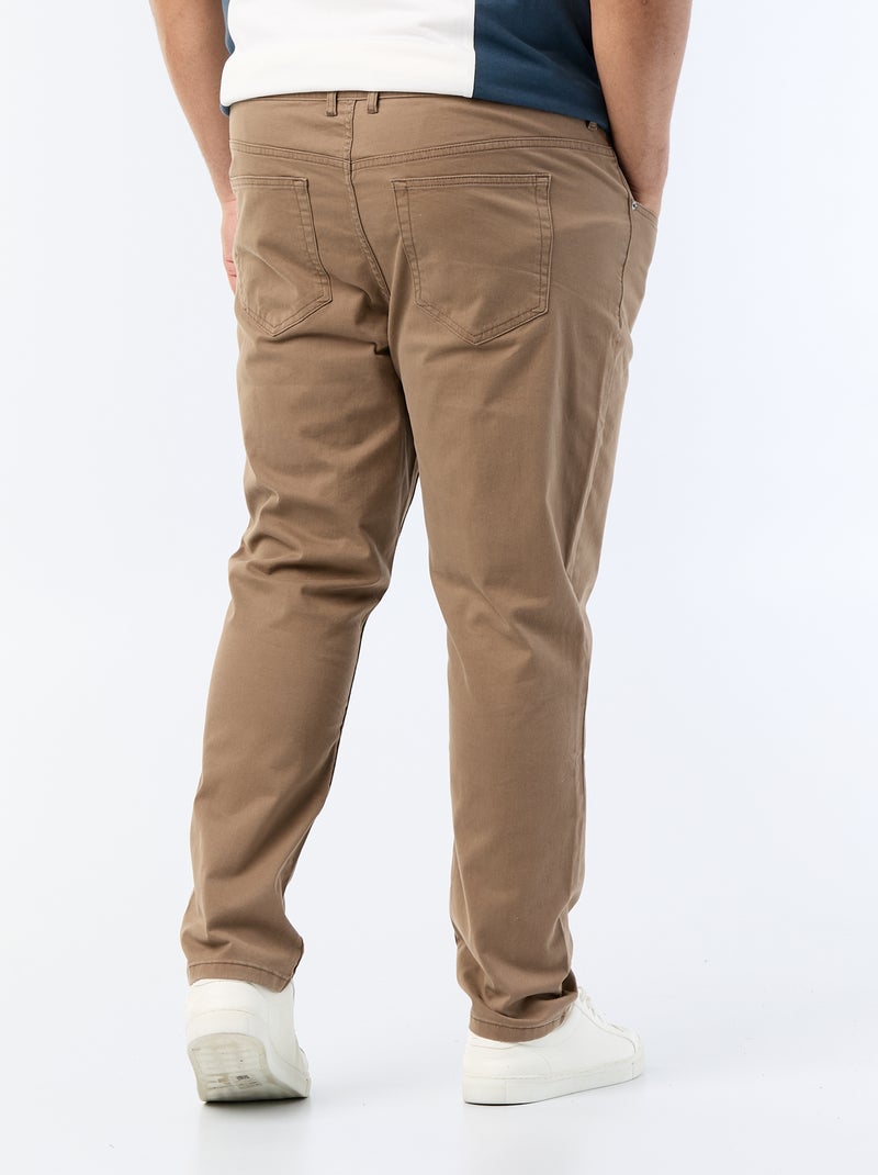 Calças slim - L32 Castanho - Kiabi