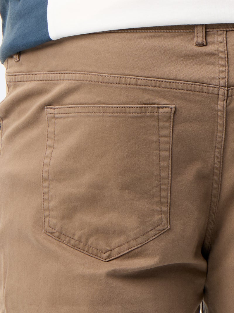 Calças slim - L32 Castanho - Kiabi