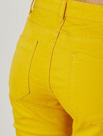 Calças slim 7/8 com cintura subida - Kiabi