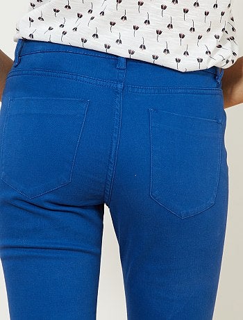 Calças slim 7/8 com cintura subida - Kiabi