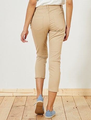 Calças slim 7/8 com cintura subida - Kiabi