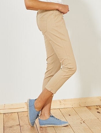 Calças slim 7/8 com cintura subida - Kiabi