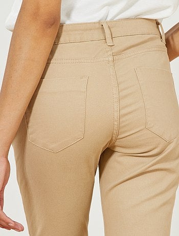 Calças slim 7/8 com cintura subida - Kiabi