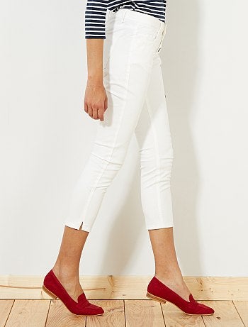 Calças slim 7/8 com cintura subida - Kiabi