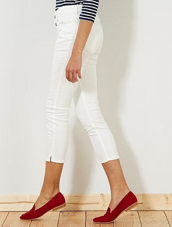 Calças slim 7/8 com cintura subida - Kiabi