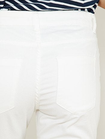 Calças slim 7/8 com cintura subida - Kiabi