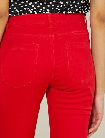 Calças slim 7/8 com cintura subida - Kiabi