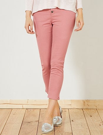 Calças slim 7/8 com cintura subida - Kiabi
