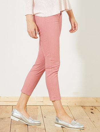 Calças slim 7/8 com cintura subida - Kiabi