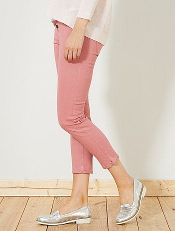 Calças slim 7/8 com cintura subida - Kiabi