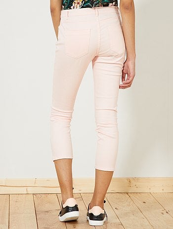 Calças slim 7/8 com cintura subida - Kiabi