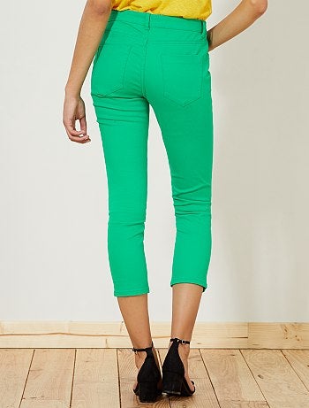 Calças slim 7/8 com cintura subida - Kiabi