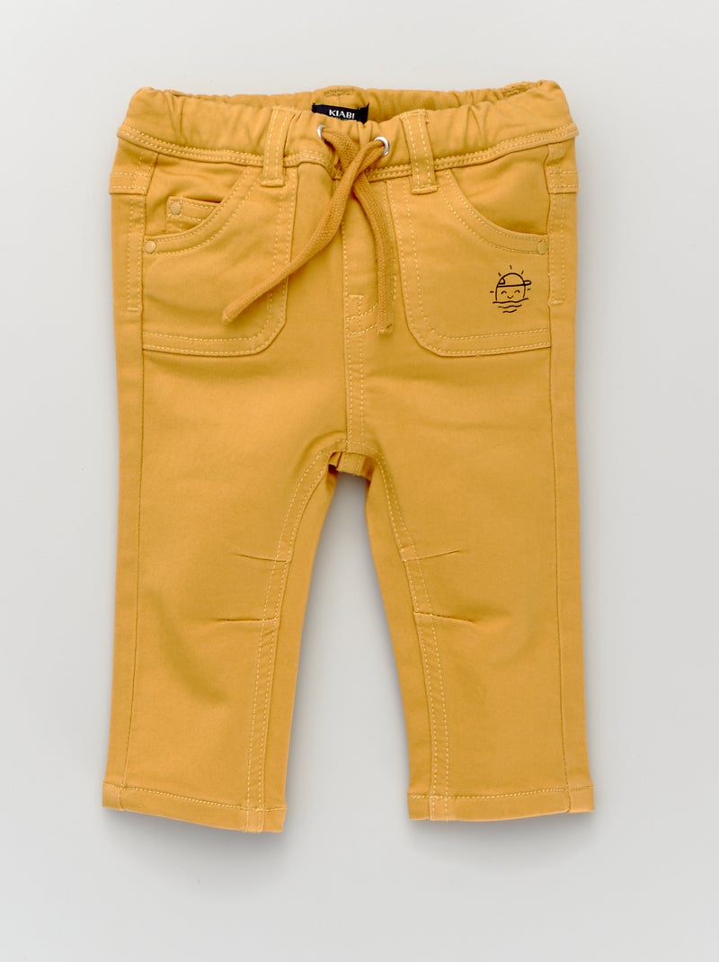 Calças slim AMARELO - Kiabi