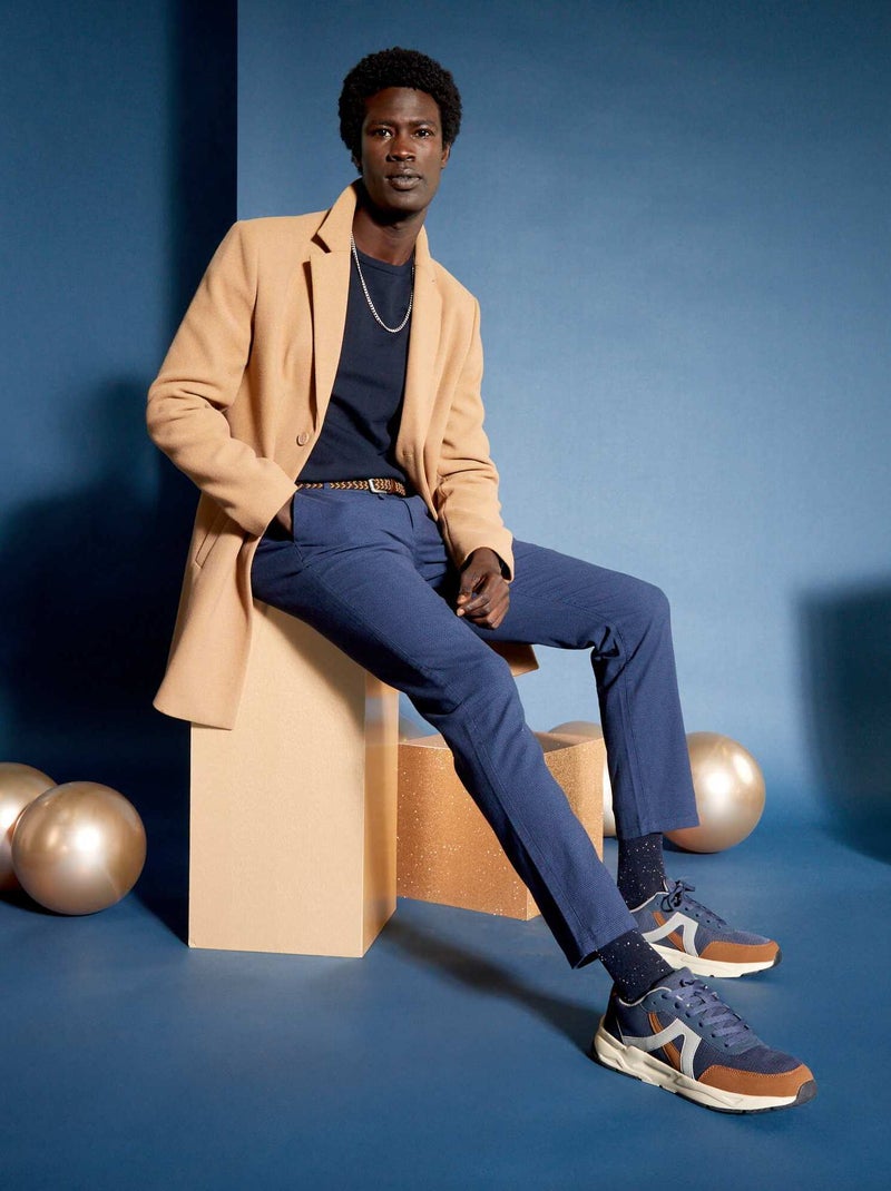 Calças slim chino AZUL - Kiabi