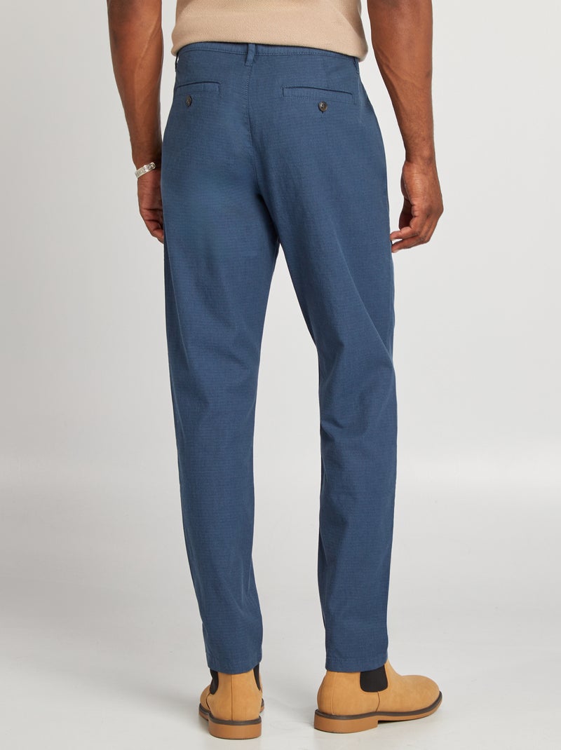 Calças slim chino AZUL - Kiabi