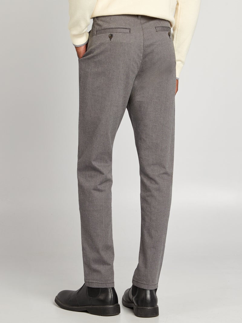 Calças slim chino CINZA - Kiabi