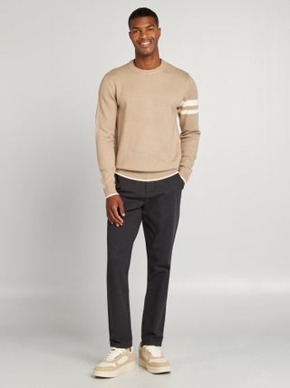 Calças slim chino
