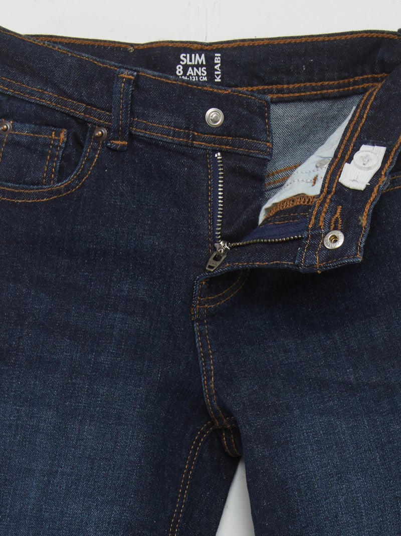 Calças slim com 5 bolsos AZUL - Kiabi