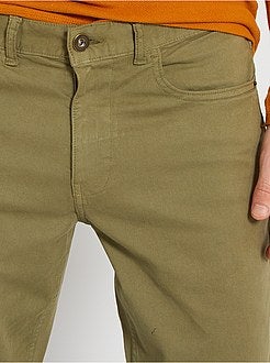 Calças slim com 5 bolsos de sarja - Kiabi