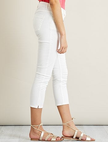 Calças slim com botões 7/8 - Kiabi