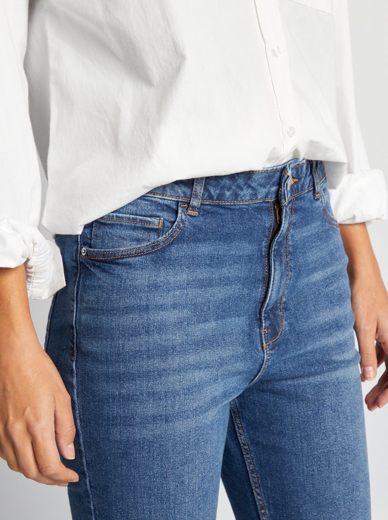 Calças slim de ganga - 30L AZUL - Kiabi