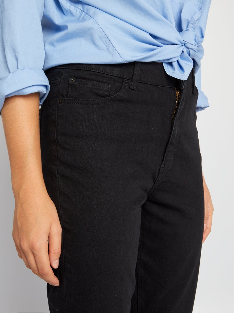 Calças slim de ganga - 30L PRETO - Kiabi