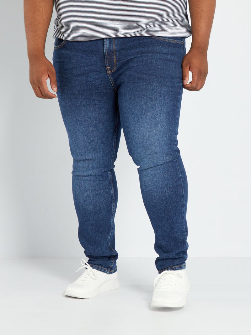 Calças slim de ganga - 32L AZUL - Kiabi