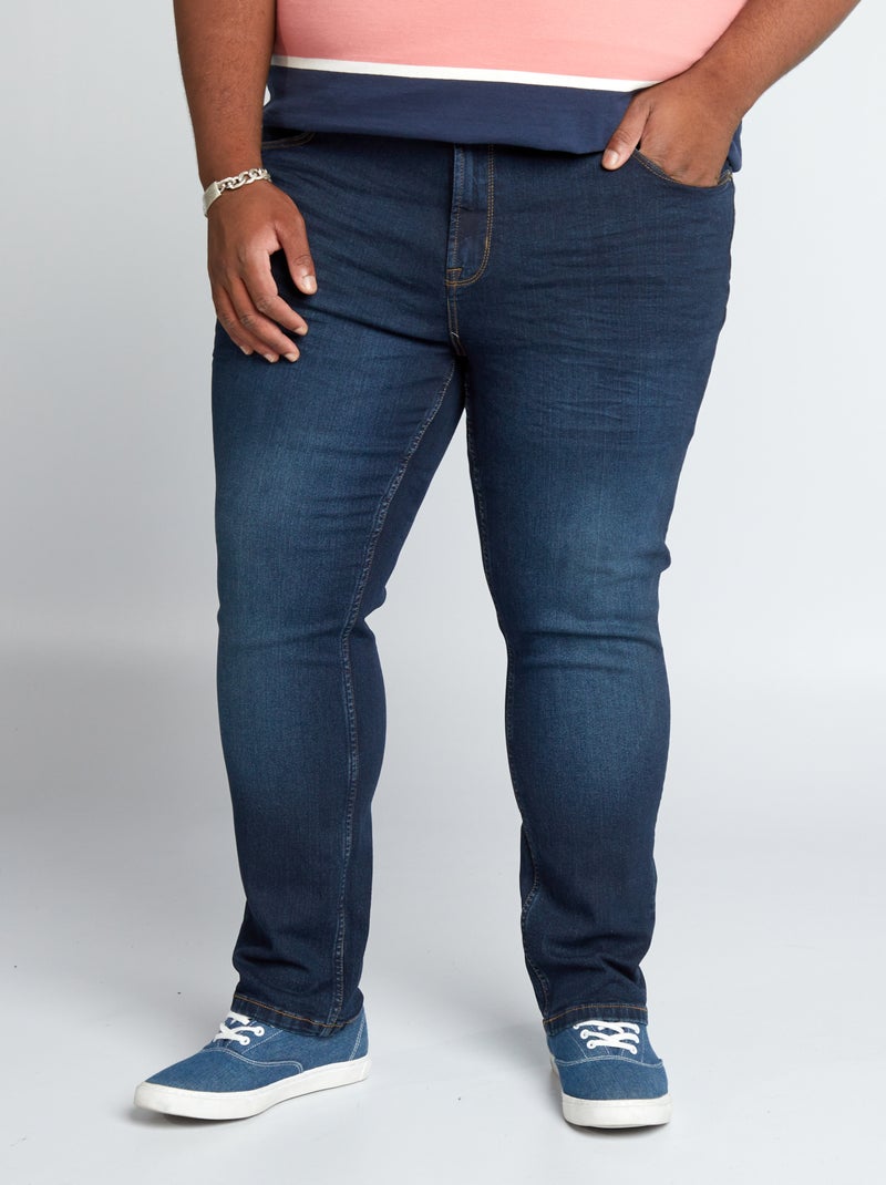 Calças slim de ganga - 34L Azul Indigo - Kiabi