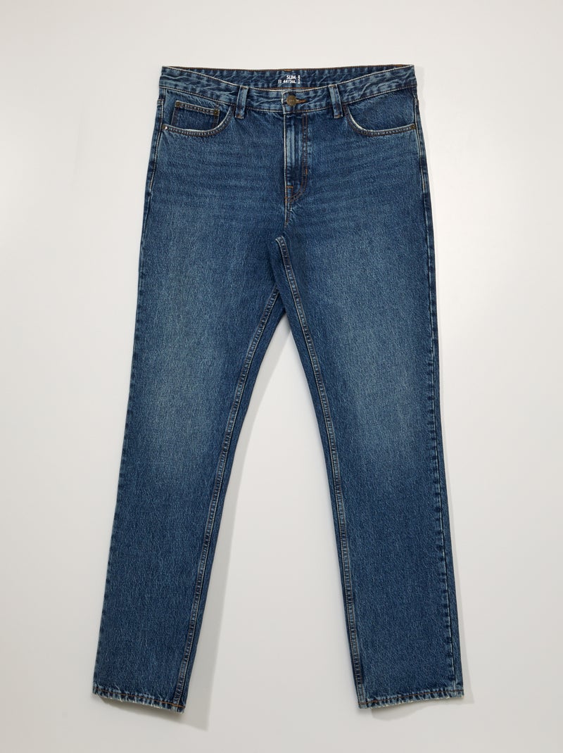 Calças slim de ganga - 36L AZUL - Kiabi
