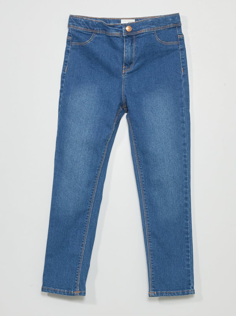 Calças slim de ganga - Corte + confortável AZUL - Kiabi