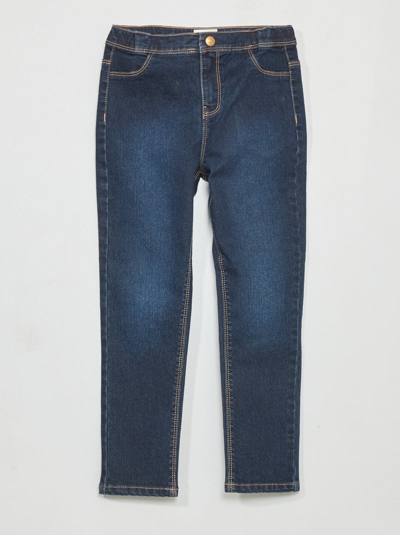 Calças slim de ganga - Corte + confortável AZUL - Kiabi