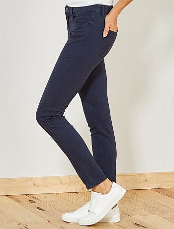 Calças slim elásticas com 5 bolsos - Kiabi