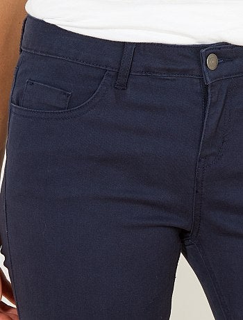 Calças slim elásticas com 5 bolsos - Kiabi