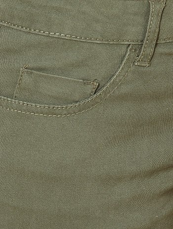 Calças slim elásticas com 5 bolsos - Kiabi