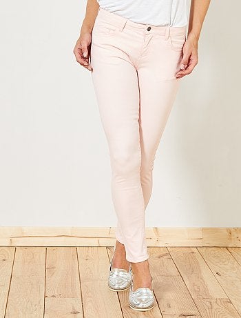 Calças slim elásticas com 5 bolsos - Kiabi