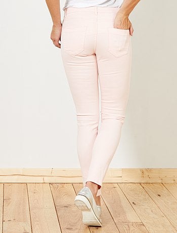 Calças slim elásticas com 5 bolsos - Kiabi