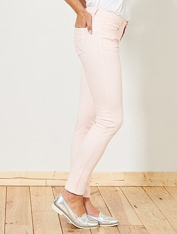 Calças slim elásticas com 5 bolsos - Kiabi