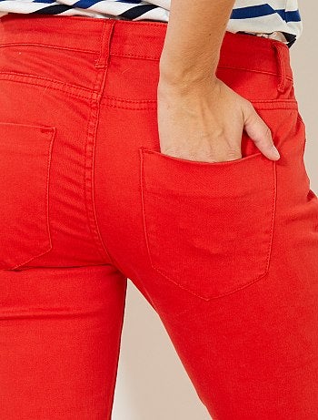 Calças slim elásticas com 5 bolsos - Kiabi