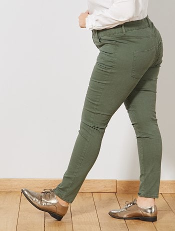 Calças slim em gabardine elástica - Kiabi