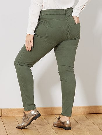 Calças slim em gabardine elástica - Kiabi