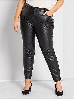 Calças slim em pele sintética - Kiabi