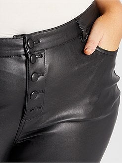 Calças slim em pele sintética - Kiabi