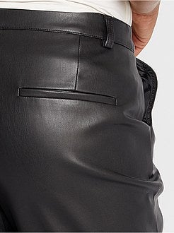 Calças slim em pele sintética - Kiabi