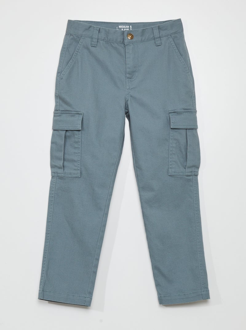 Calças slim fit com bolsos AZUL - Kiabi